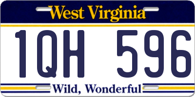 WV license plate 1QH596
