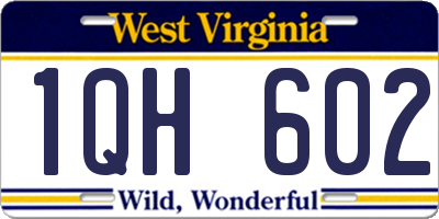 WV license plate 1QH602