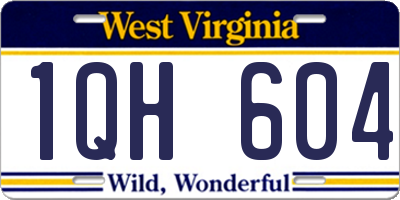 WV license plate 1QH604