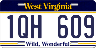 WV license plate 1QH609