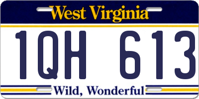WV license plate 1QH613