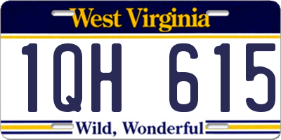 WV license plate 1QH615