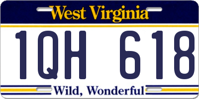 WV license plate 1QH618