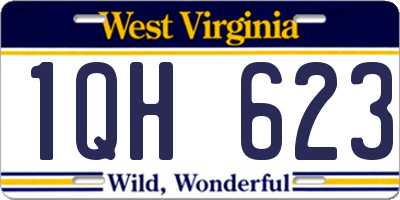 WV license plate 1QH623