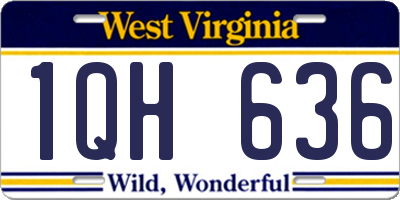 WV license plate 1QH636