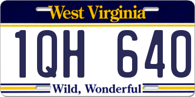 WV license plate 1QH640