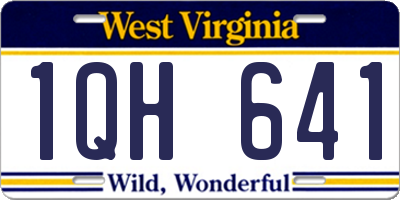 WV license plate 1QH641