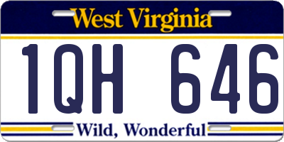 WV license plate 1QH646