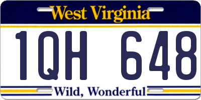 WV license plate 1QH648