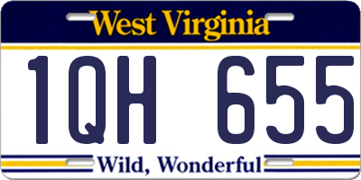WV license plate 1QH655