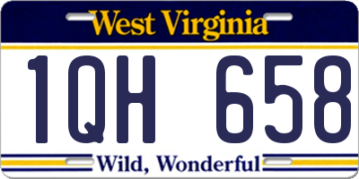 WV license plate 1QH658