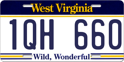 WV license plate 1QH660