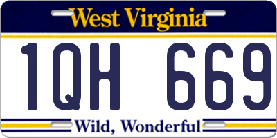 WV license plate 1QH669