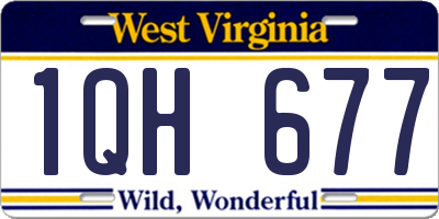 WV license plate 1QH677