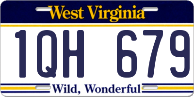 WV license plate 1QH679