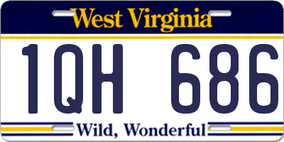 WV license plate 1QH686