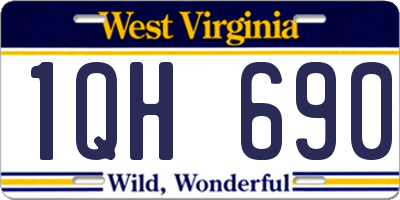WV license plate 1QH690