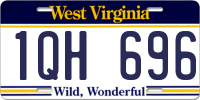 WV license plate 1QH696