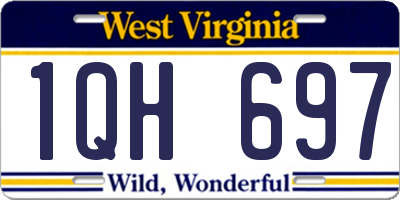 WV license plate 1QH697