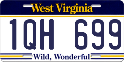 WV license plate 1QH699