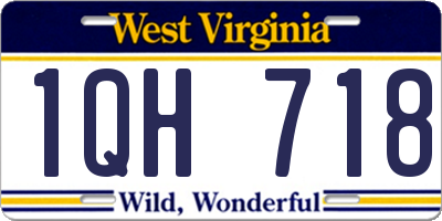 WV license plate 1QH718