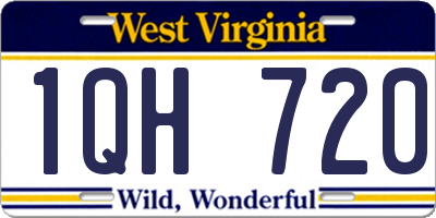 WV license plate 1QH720