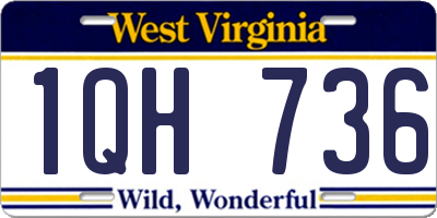 WV license plate 1QH736