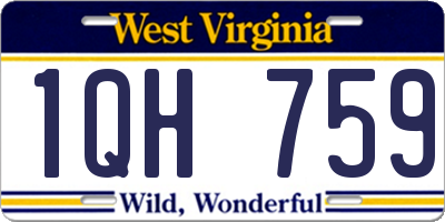 WV license plate 1QH759