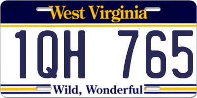WV license plate 1QH765