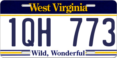 WV license plate 1QH773