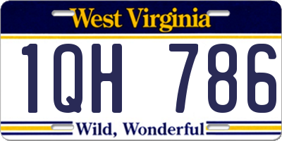 WV license plate 1QH786