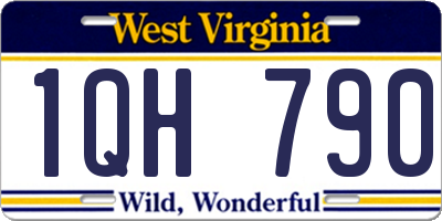 WV license plate 1QH790