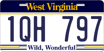 WV license plate 1QH797