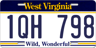 WV license plate 1QH798