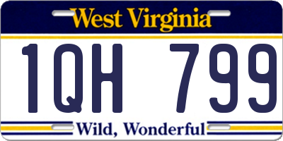 WV license plate 1QH799