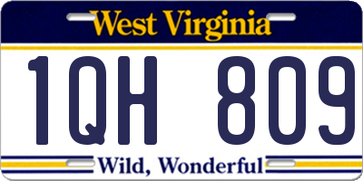 WV license plate 1QH809