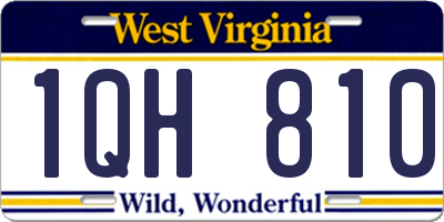 WV license plate 1QH810