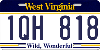 WV license plate 1QH818