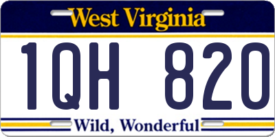 WV license plate 1QH820