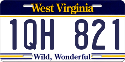 WV license plate 1QH821