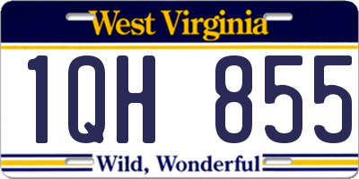 WV license plate 1QH855