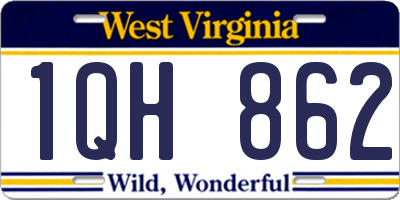 WV license plate 1QH862