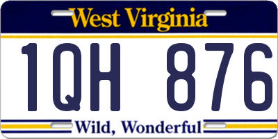 WV license plate 1QH876