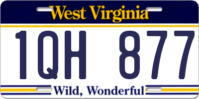 WV license plate 1QH877