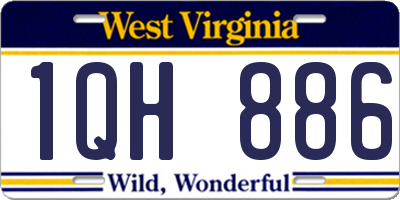 WV license plate 1QH886