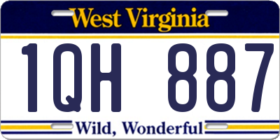 WV license plate 1QH887
