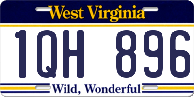 WV license plate 1QH896