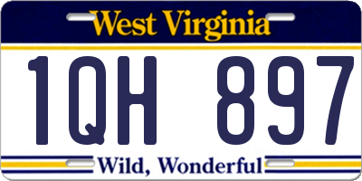 WV license plate 1QH897