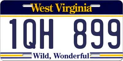 WV license plate 1QH899