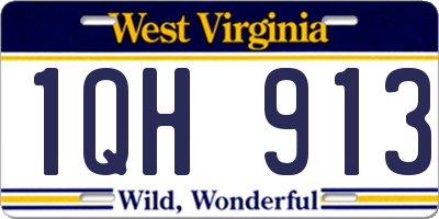 WV license plate 1QH913
